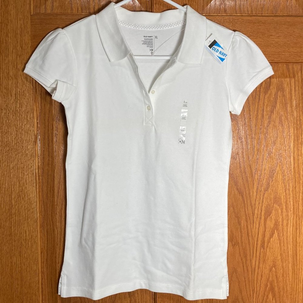 OLD NAVY Girls XL (14) Polo Shirt Top Short Sleeve